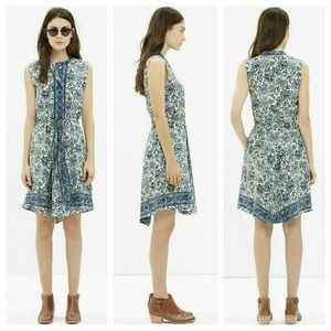 Madewell Floral Print Silk Dress